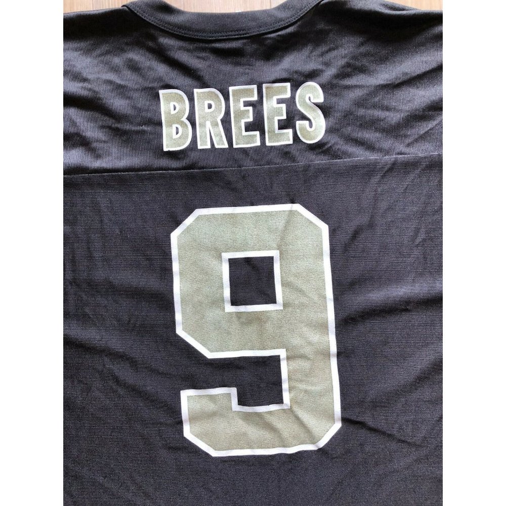 NFL Team Apparel Brees 9 Saints New Orleans Mens XL Jersey Pullover V Neck - Picture 4 of 5
